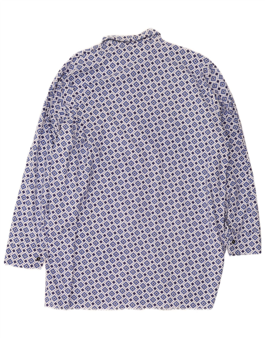 Camisa masculina vintage tamanho 42 grande azul geométrica