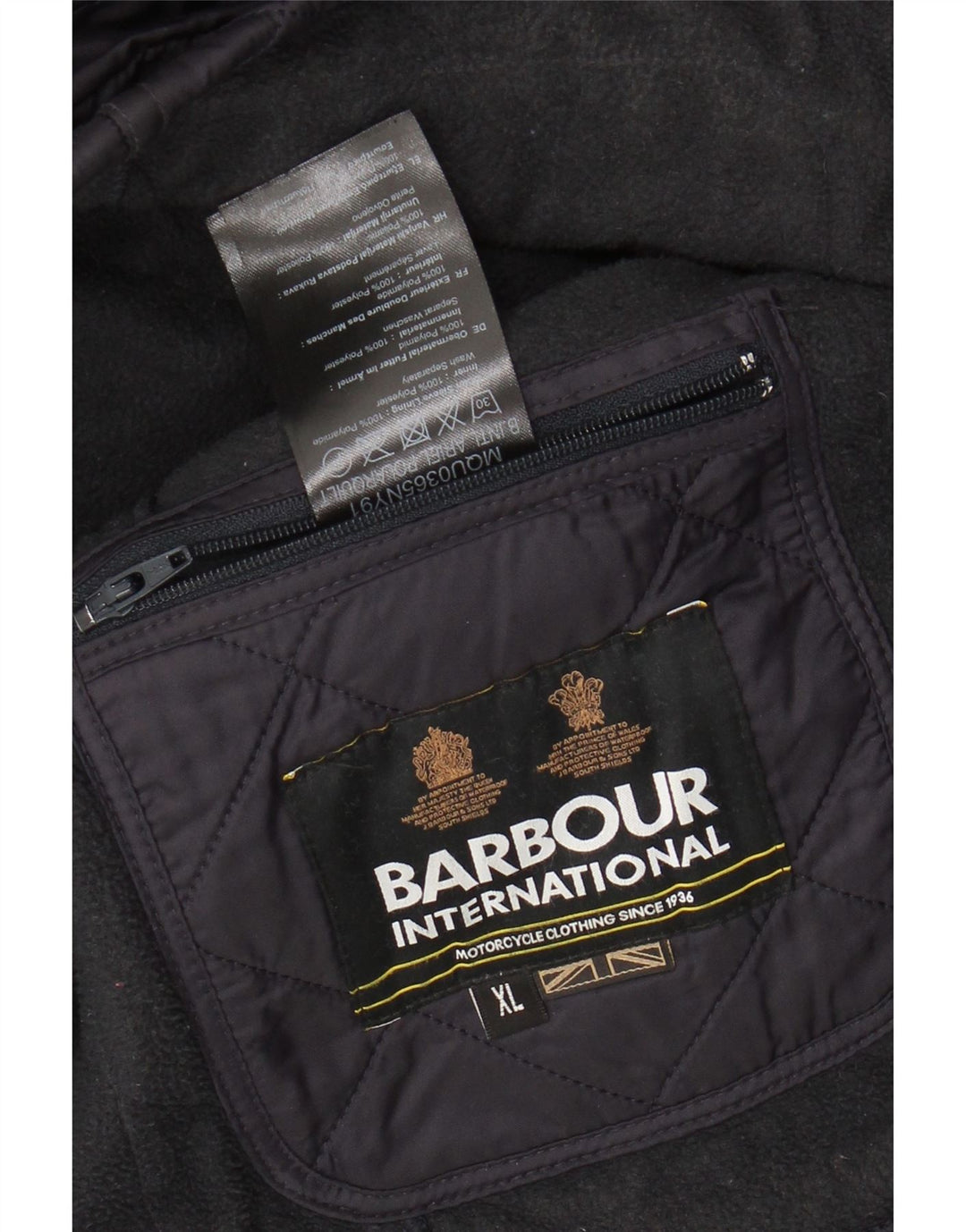 Jaqueta masculina acolchoada BARBOUR UK 42 XL azul marinho poliamida