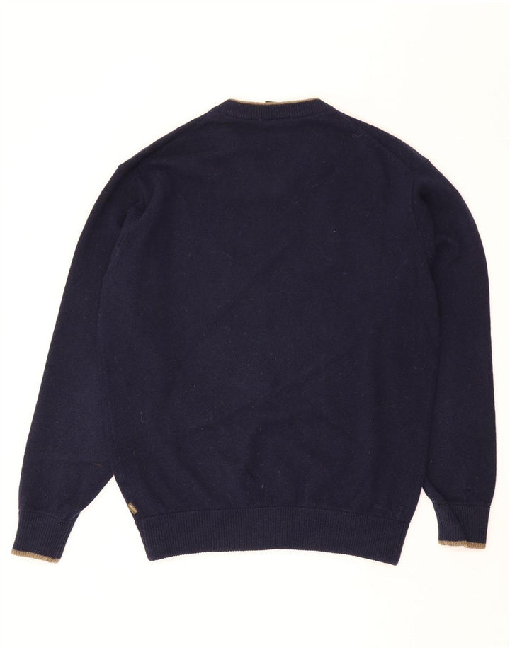 Suéter masculino Musto com decote em V XL azul marinho