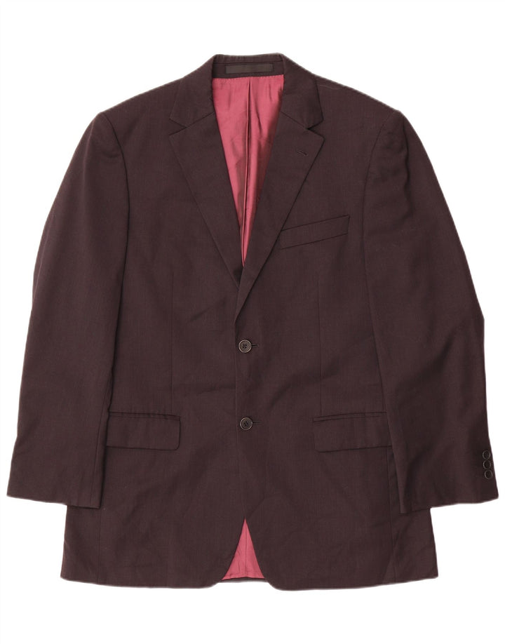 Jaqueta blazer masculina de 2 botões John Lewis Reino Unido 38 lã cinza médio
