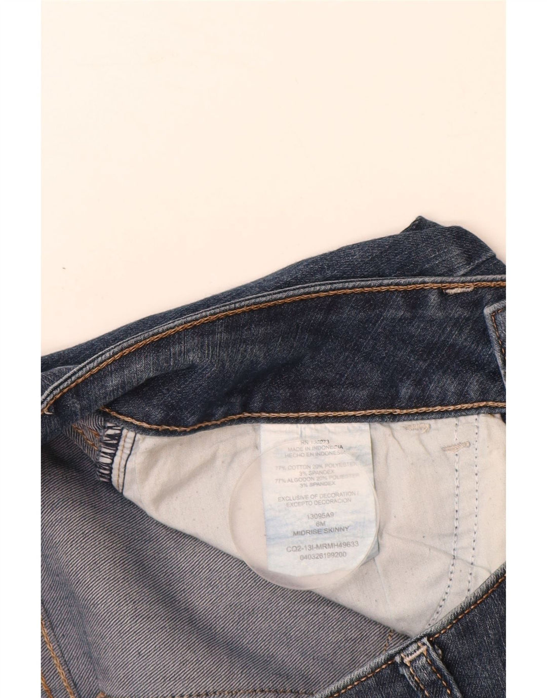 Calça jeans skinny feminina LEE Riders cintura média US 6 médio W26 L30 algodão azul