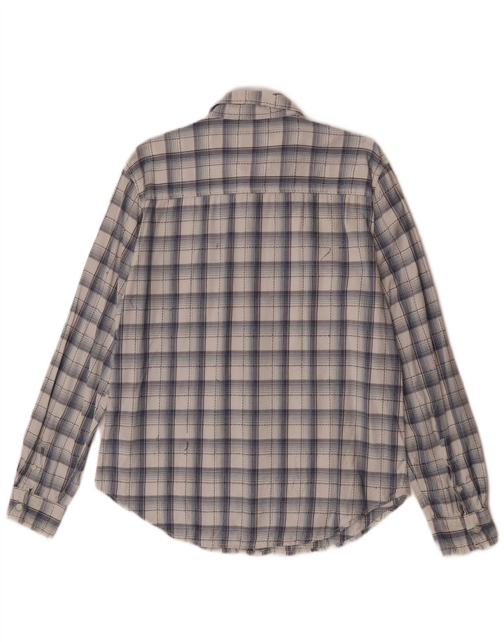 Camisa masculina Wrangler XL azul marinho xadrez algodão