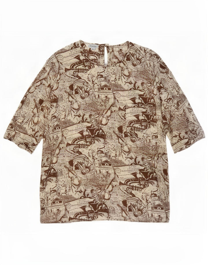 Blusa feminina Persona com estampa abstrata tamanho superior 29 2XL multicolorido