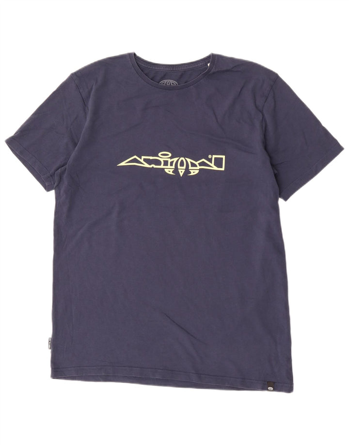 Camiseta Animal Masculina Gráfica Top Grande Algodão Azul Marinho