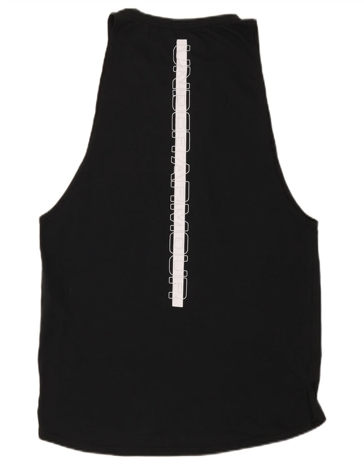 Under Armour Mens Fitted Graphic Vest Top Médio Poliéster Preto