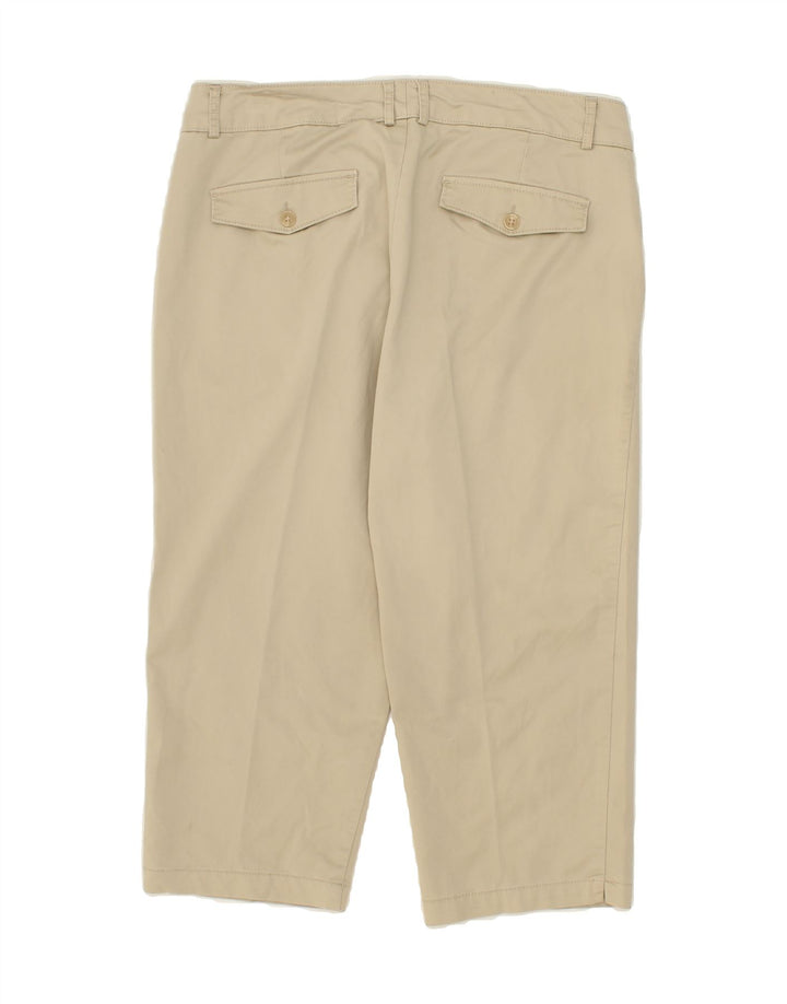 DOCKERS Womens Straight Capri Trousers US 12 Large W36 L21 Beige Cotton Vintage Dockers and Second-Hand Dockers from Messina Hembry 