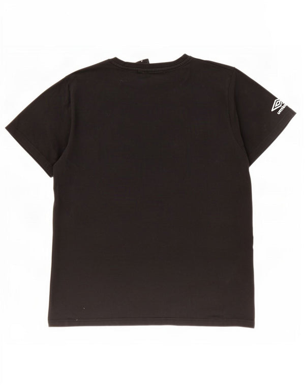 Camiseta masculina gráfica Umbro Top grande de algodão preto
