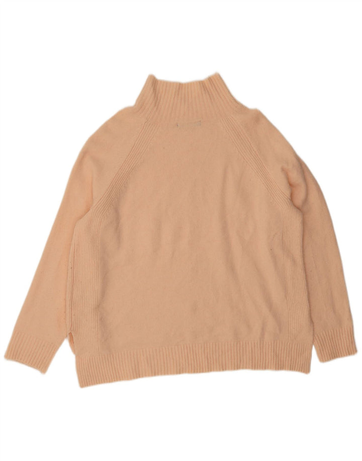 Suéter feminino Marks & Spencer com gola tartaruga Reino Unido 16 grande rosa