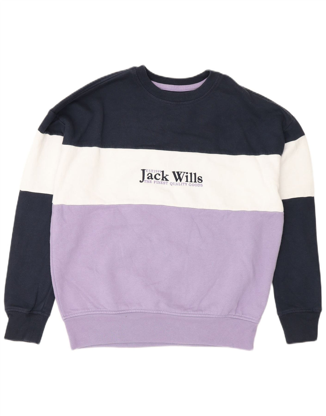 Jack Wills moletom gráfico feminino jumper UK 6 XS multicolorido