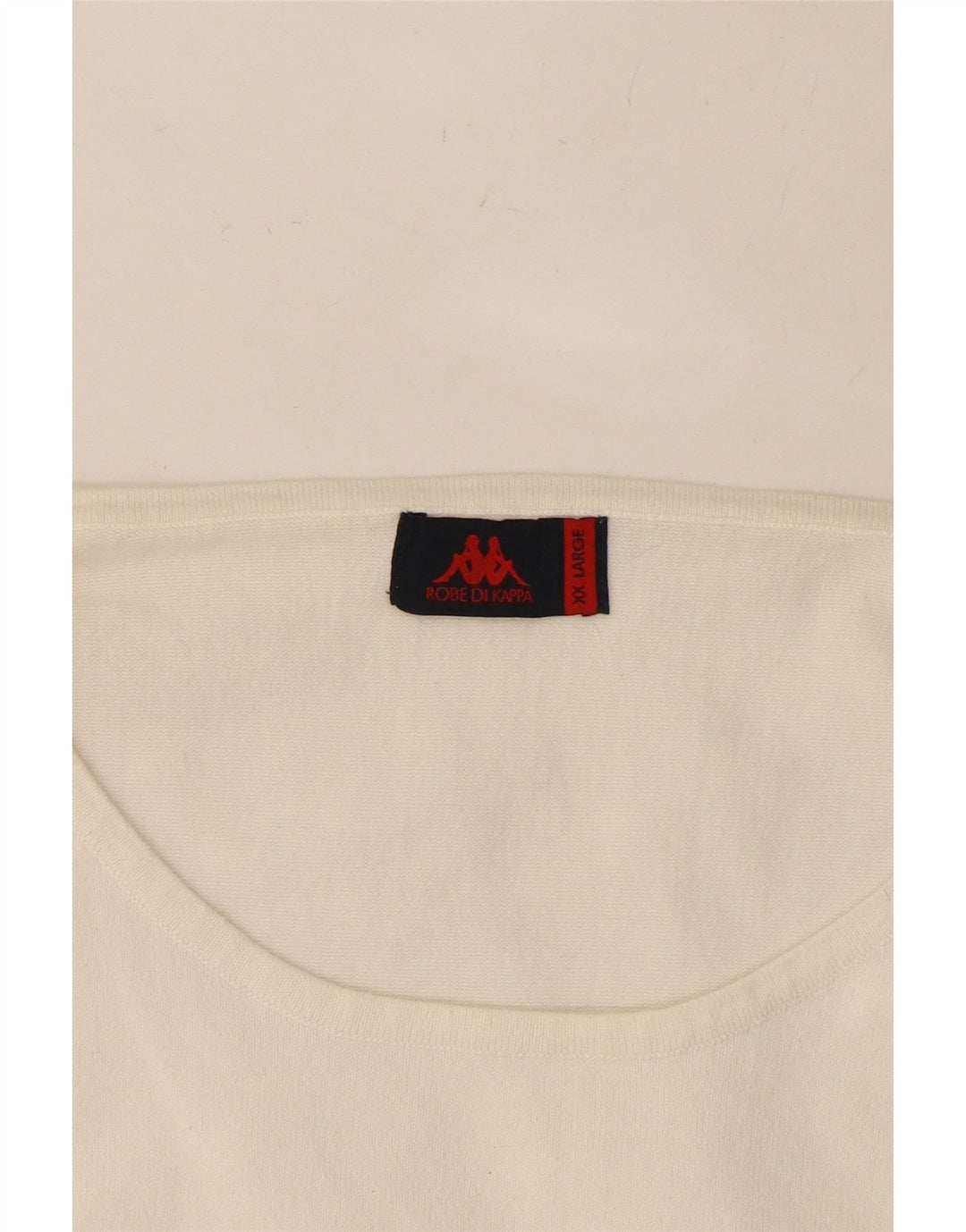 Suéter feminino KAPPA com gola canoa UK 20 2XL algodão branco