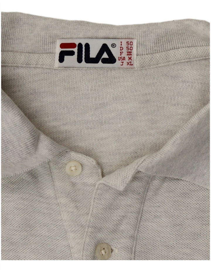 Camisa polo masculina Fila IT 50 cinza médio