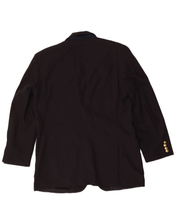 Jaqueta blazer masculina de 2 botões Marks & Spencer Reino Unido 42 grande lã azul marinho