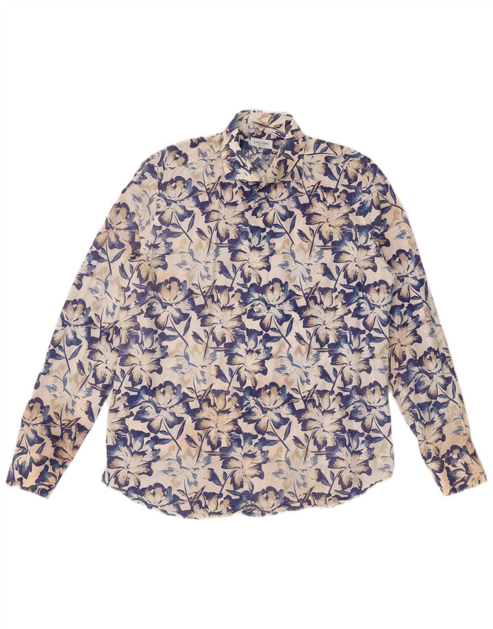 Camisa masculina Dino Erre tamanho 42 grande floral multicolorido