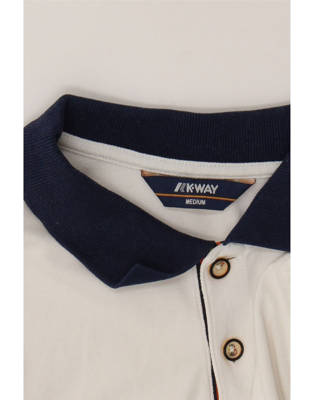 Camisa polo masculina K-WAY média branca