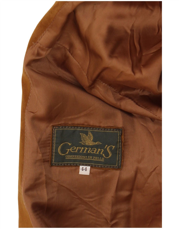 Sobretudo feminino de camurça oversized da ALEMÃO EU 44 XL marrom estampa animal