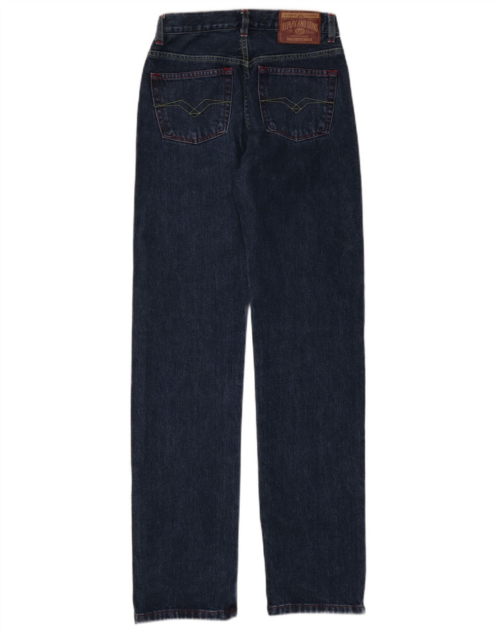Replay Jeans reto feminino W25 L32 algodão azul