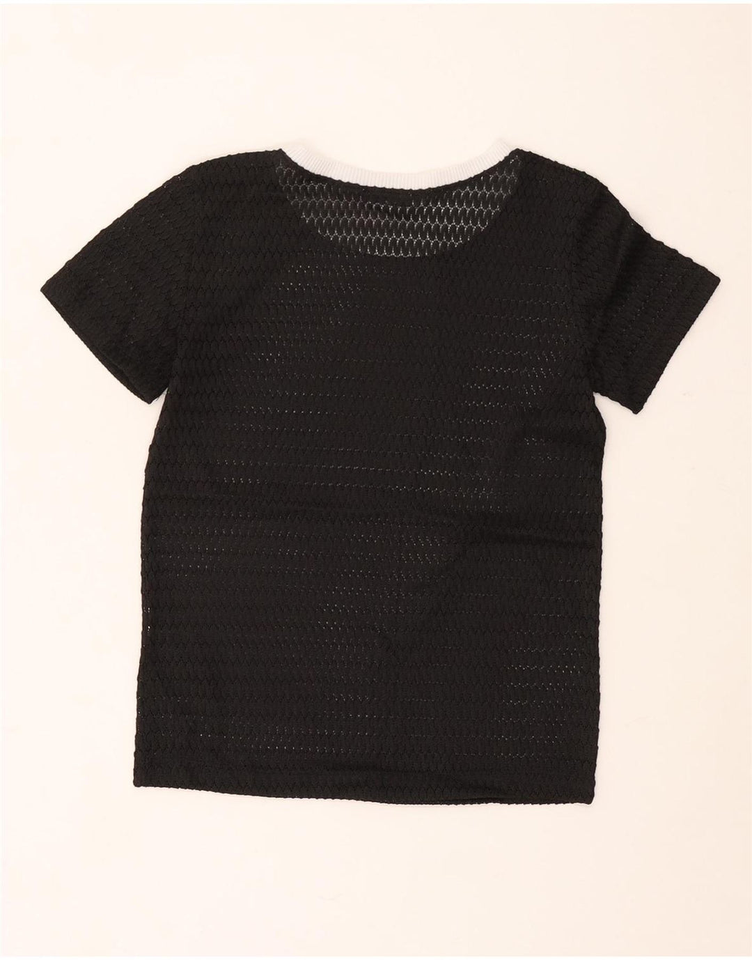 Camiseta feminina transparente Zara UK 10 pequena preta