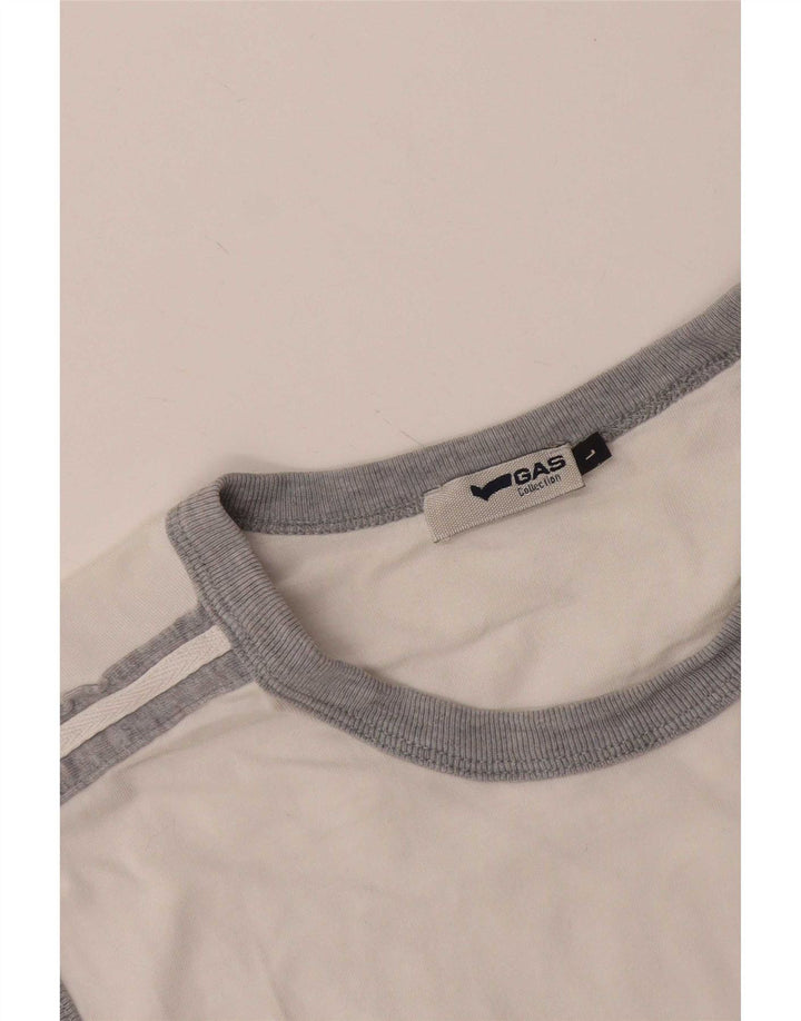 Colete masculino Gas Top grande bloco colorido branco