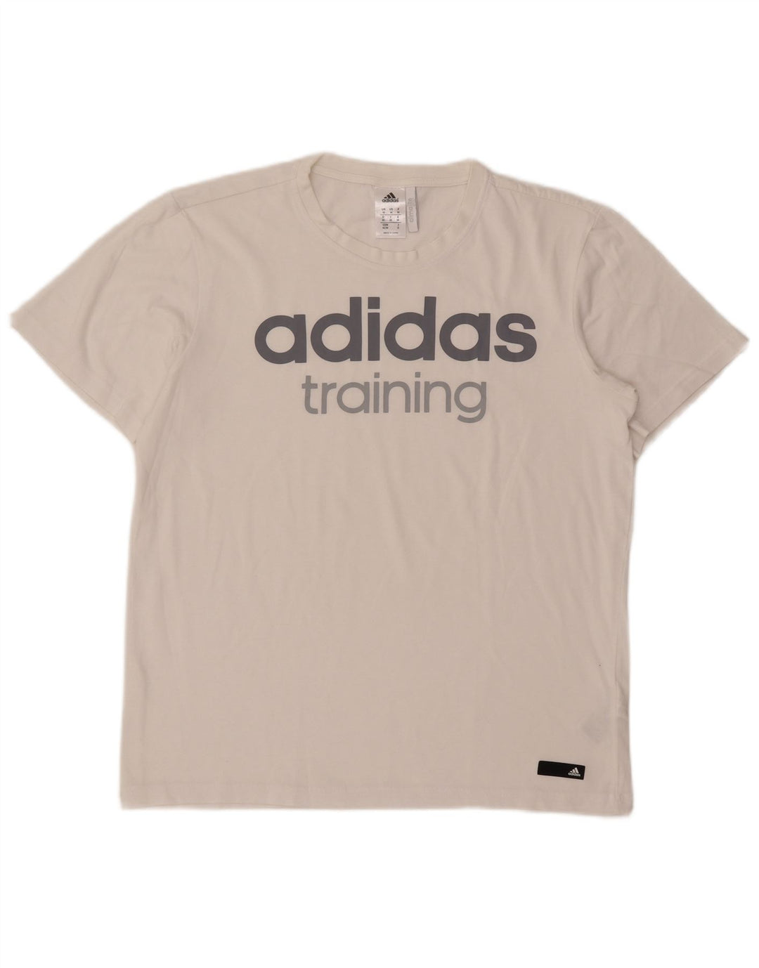Adidas Mens Climalite Graphic Camiseta Top Médio Algodão Branco