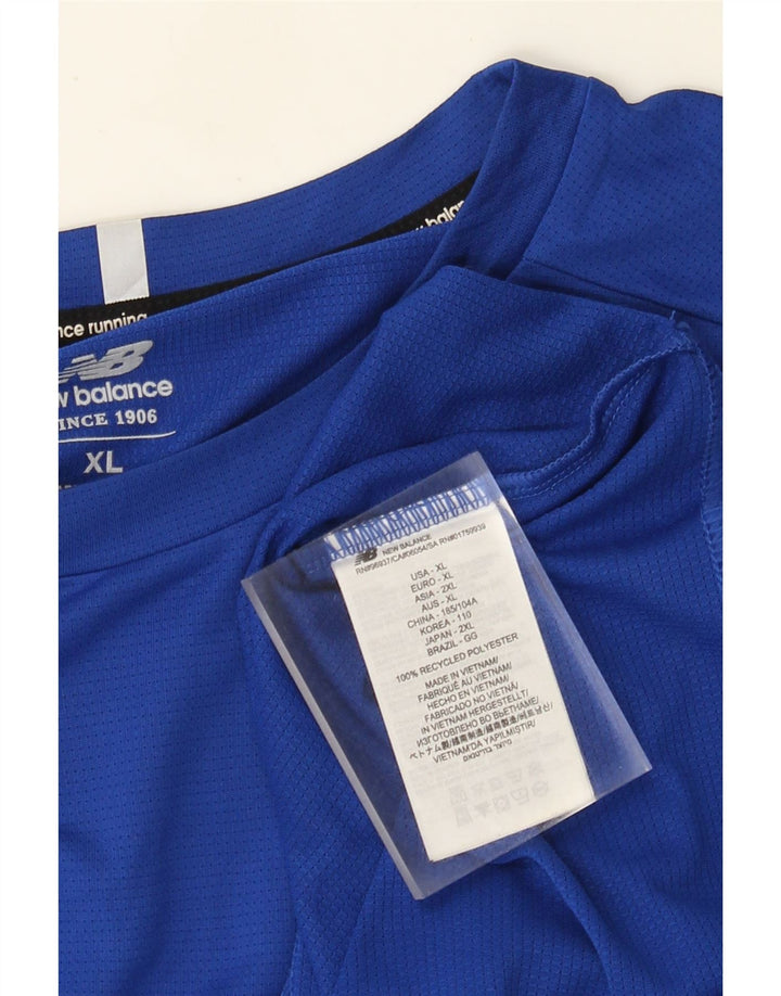 Camiseta masculina NEW BALANCE Top XL azul poliéster