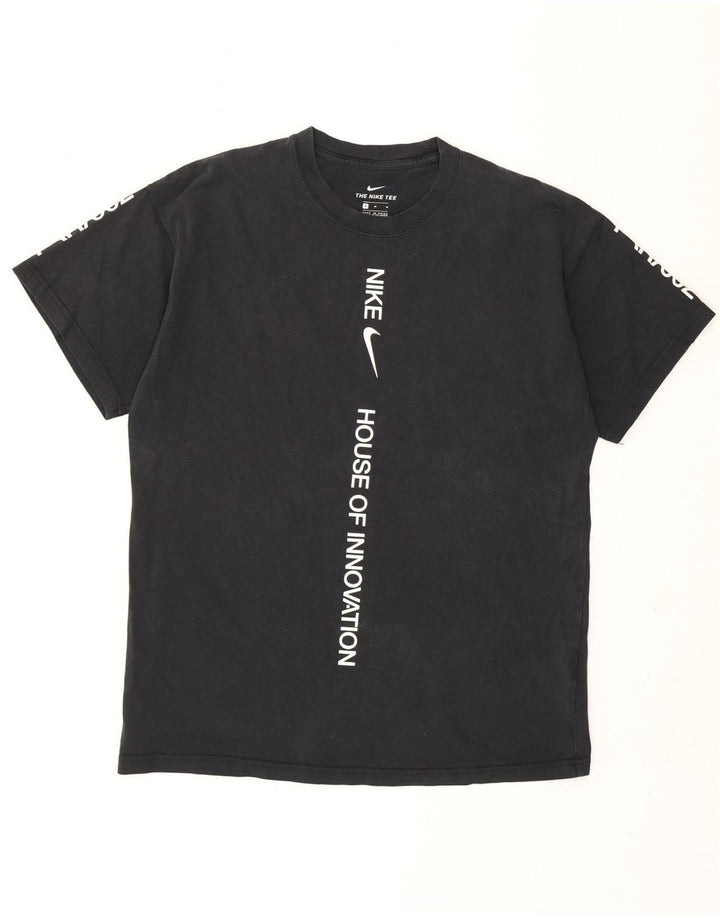 Camiseta Nike masculina gráfica Top médio algodão preto