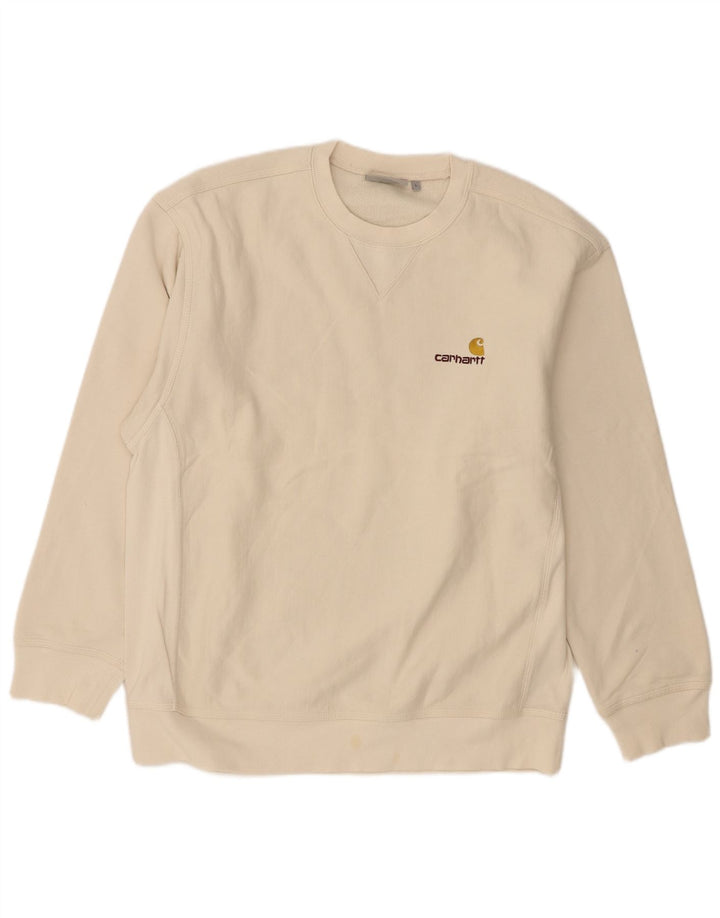 Carhartt moletom masculino jumper grande algodão bege