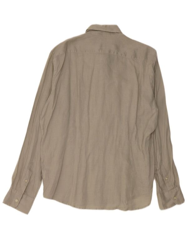 Camisa masculina Conte of Florence 2XL linho cinza