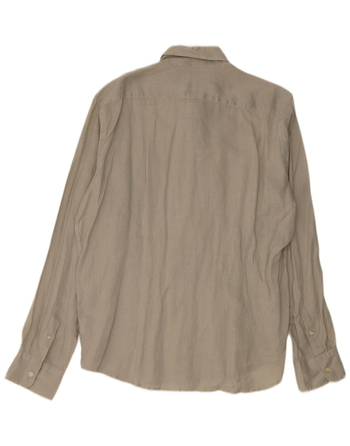 Camisa masculina Conte of Florence 2XL linho cinza