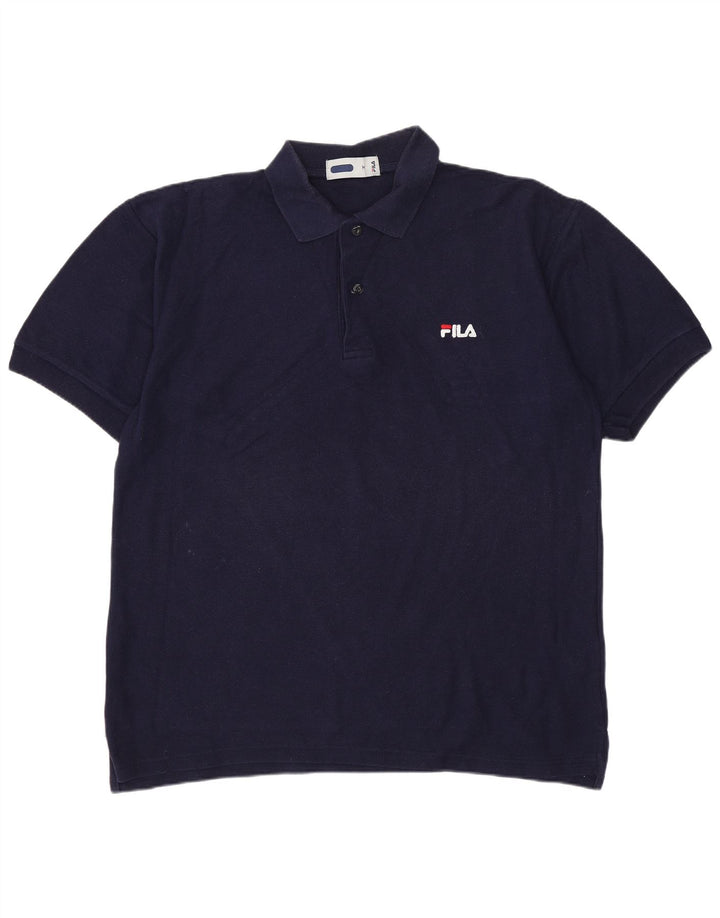 Polo masculino Fila médio algodão azul marinho