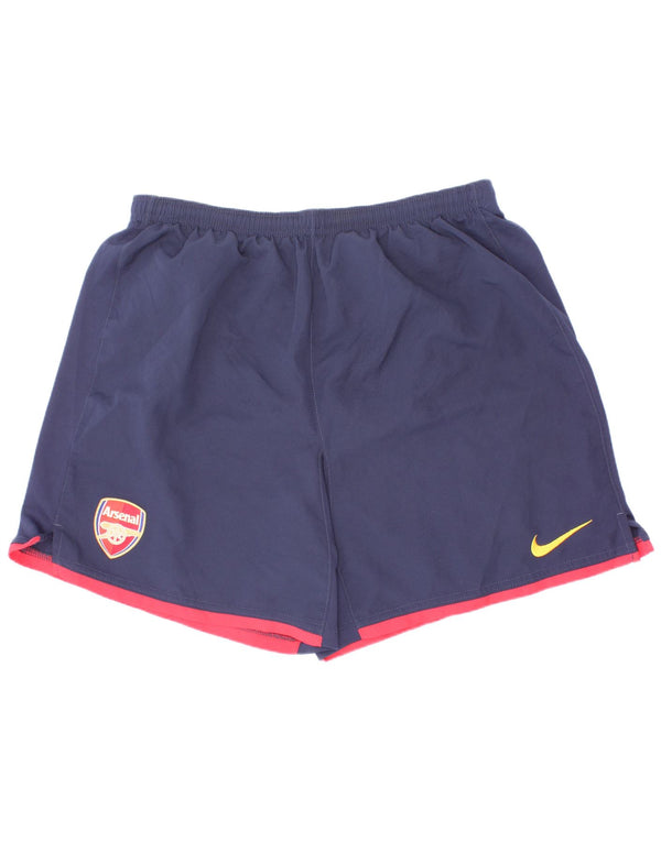 Shorts esportivos Nike Boys Arsenal 13-14 anos XL azul marinho listrado poliéster