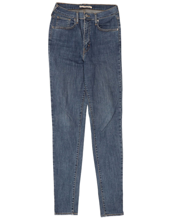 Levi's Womens Mile High Super Skinny Jeans UK 12 Médio W29 L32 Azul Algodão