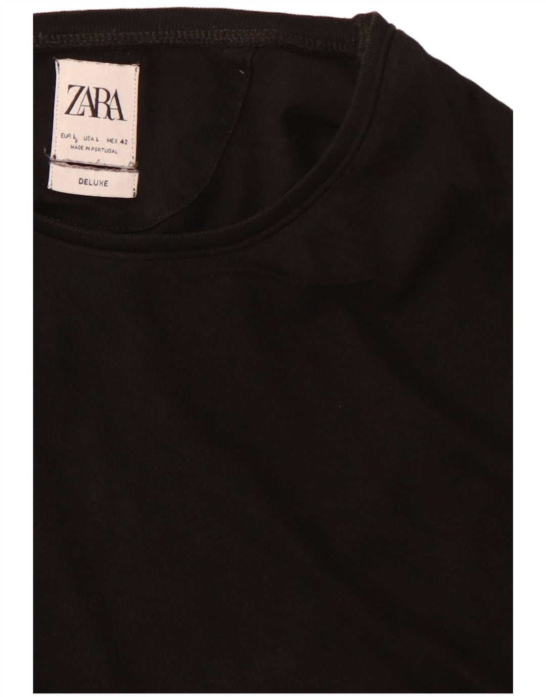 Zara Camiseta masculina grande preta