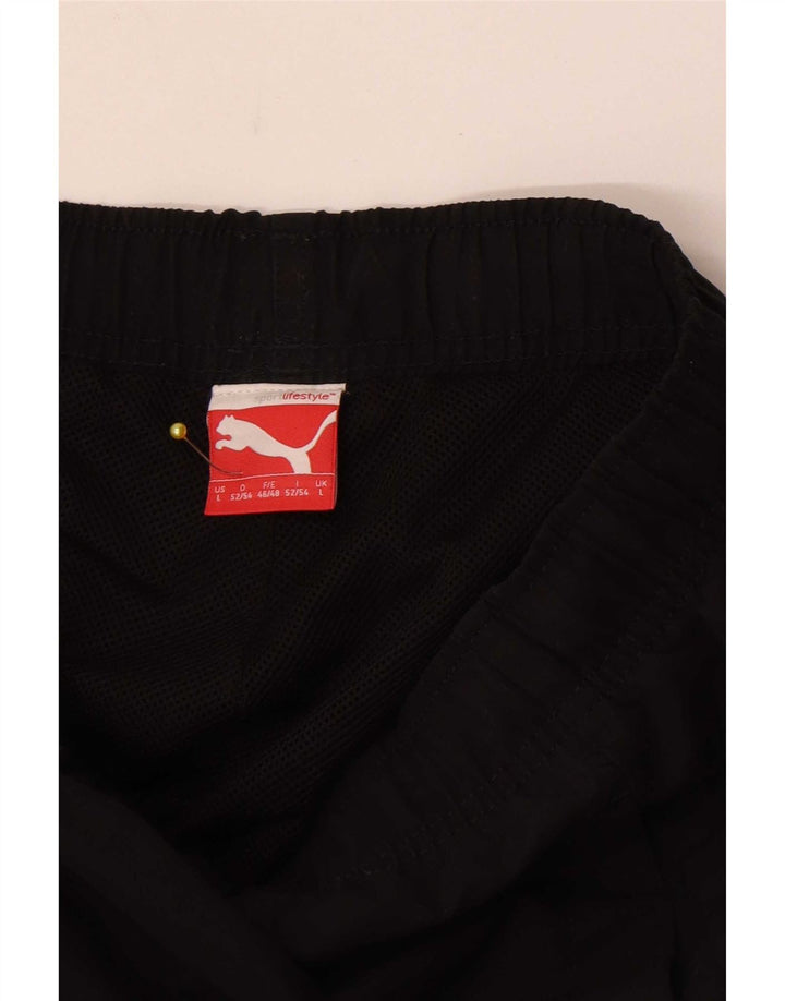 Shorts esportivos gráficos masculinos Puma grandes pretos