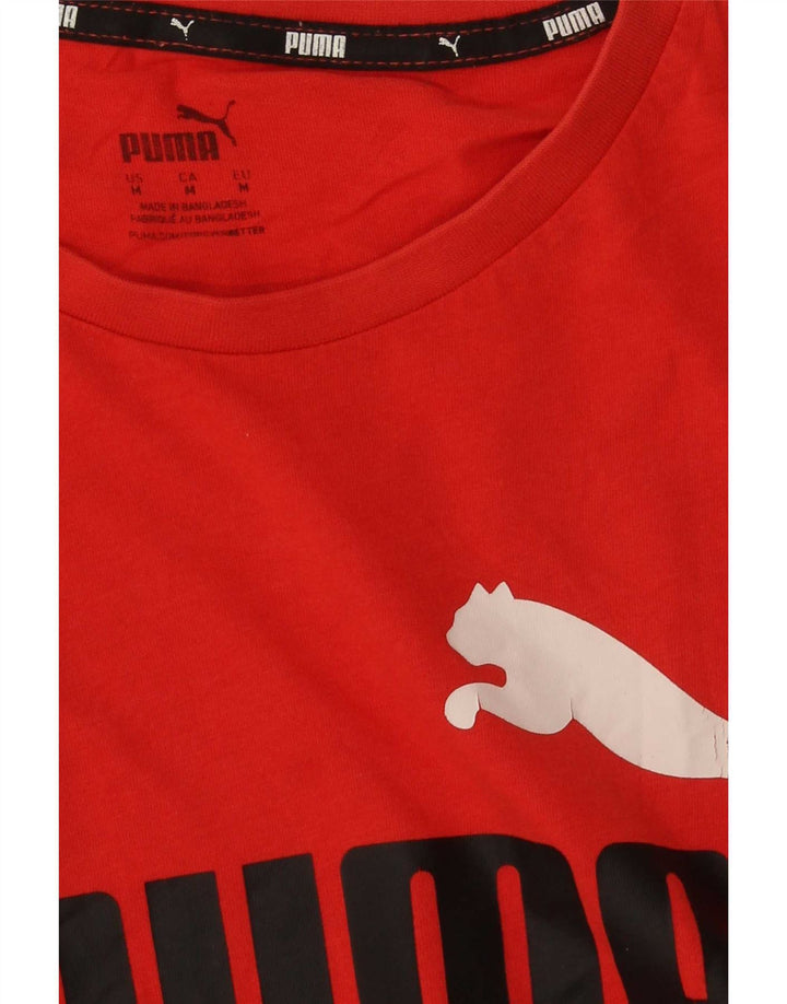 Puma Camiseta Masculina Graphic Top Médio Vermelho