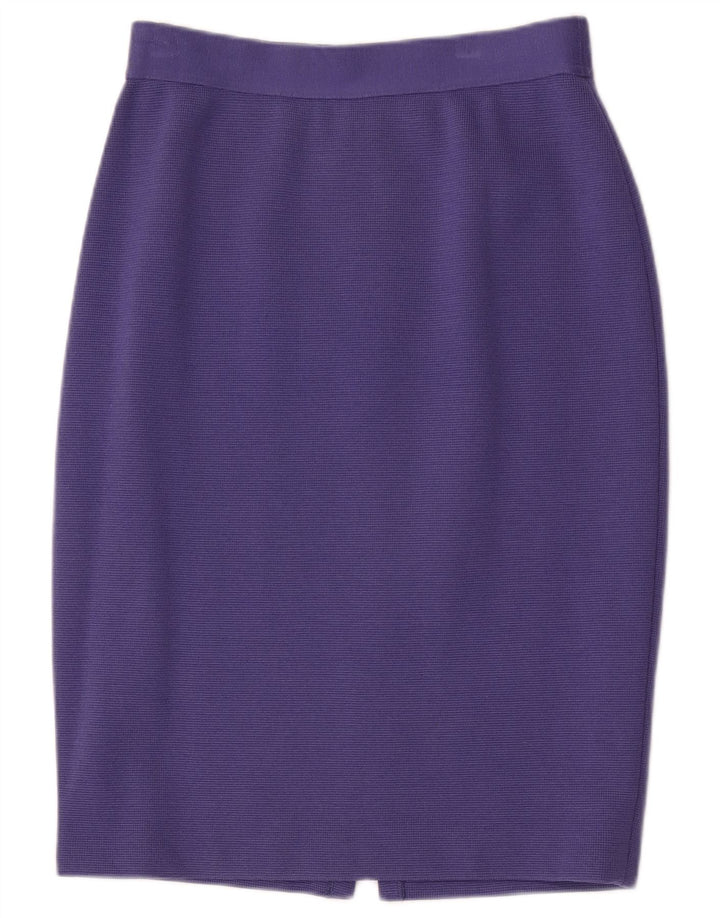 Saia lápis feminina de malha Luisa Spagnoli W28 médio roxo