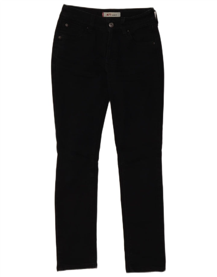 Calça jeans feminina Levi's 471 Slim W26 L28 algodão preto