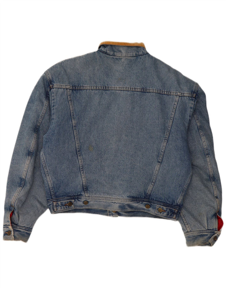 Jaqueta jeans masculina fechada IT 50 grande algodão azul