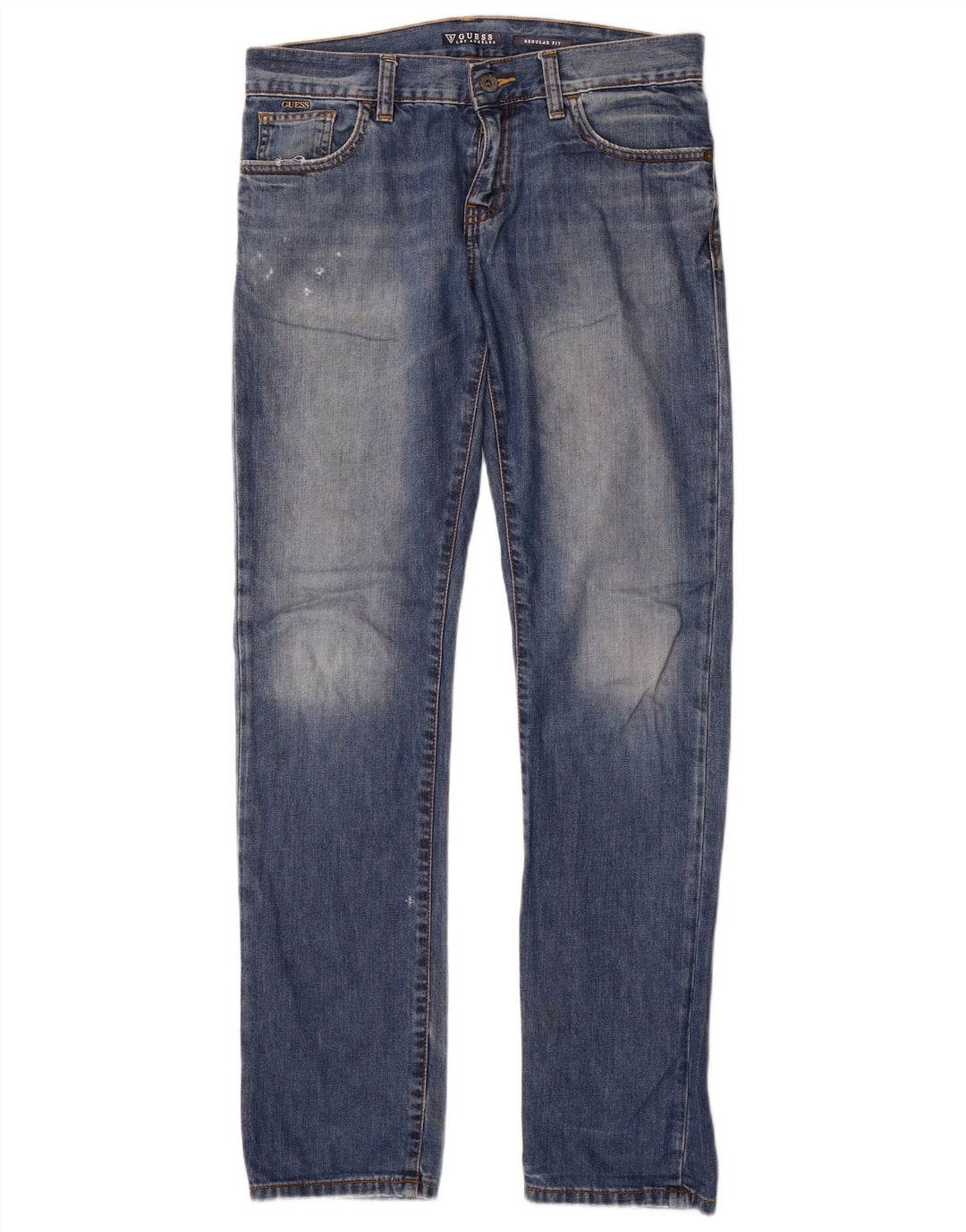 Guess Boys Jeans desgastados de ajuste regular reto 15-16 anos W32 L33 Azul