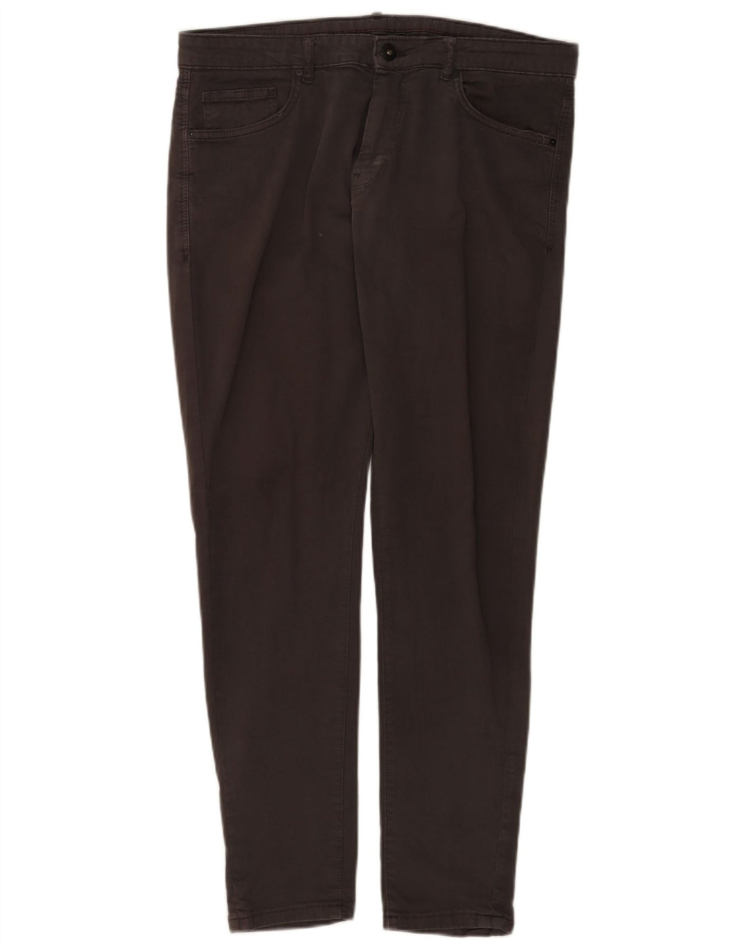 Zara Mens Slim Jeans EU 42 Grande W32 L30 Marrom Algodão