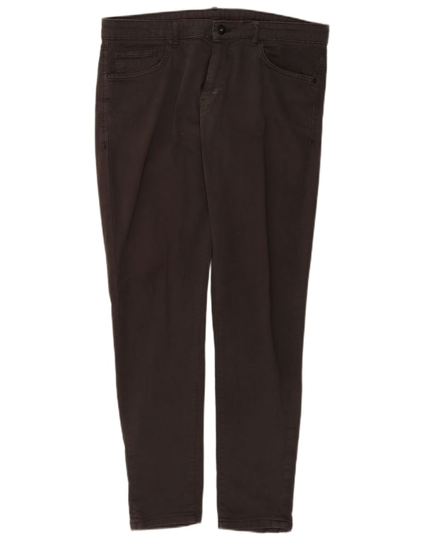 Zara Mens Slim Jeans EU 42 Grande W32 L30 Marrom Algodão