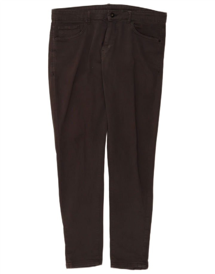 Zara Mens Slim Jeans EU 42 Grande W32 L30 Marrom Algodão
