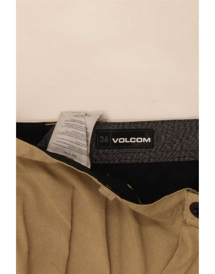 Volcom Masculino Thanaz Chino Shorts W36 Grande Poliéster Bege