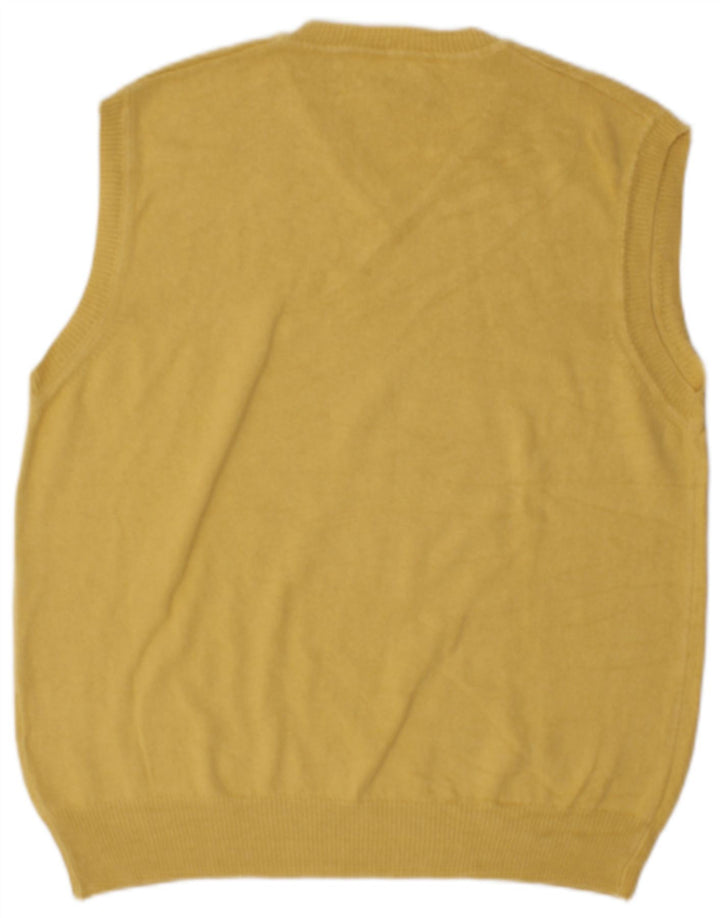 Marlboro Classics Mens Colete Regata Grande Algodão Amarelo