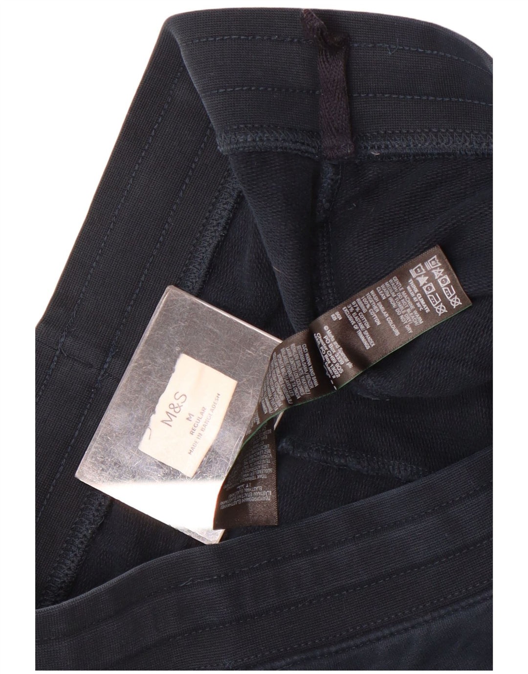 Shorts esportivos masculinos regulares da Marks & Spencer, algodão azul marinho médio