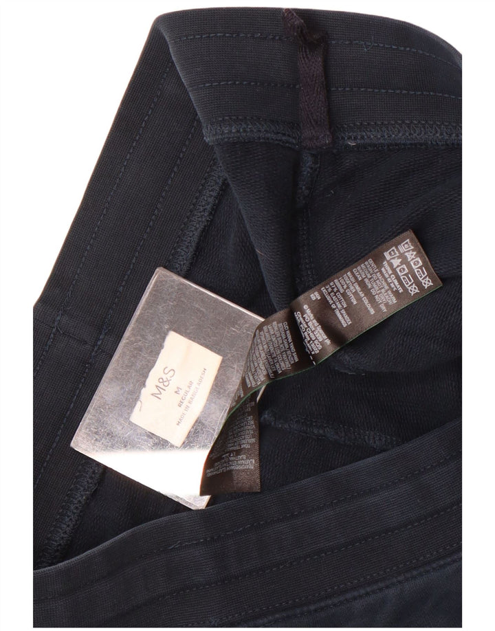 Shorts esportivos masculinos regulares da Marks & Spencer, algodão azul marinho médio