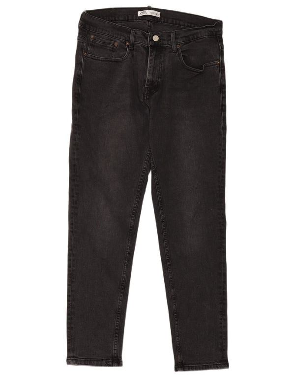 Zara Mens Skinny Jeans EU 44 Grande W34 L29 Algodão Preto
