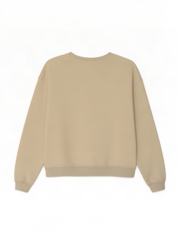 Calvin Klein Jeans Meninas Moletom Gráfico Jumper 15-16 Anos Algodão Bege