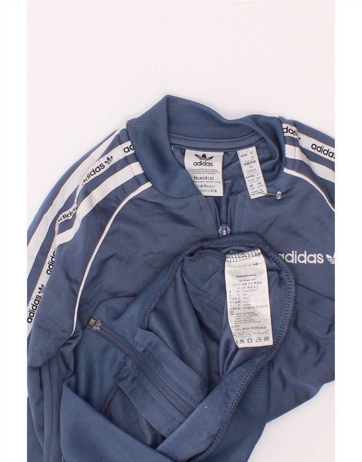 Jaqueta Adidas Boys Graphic Tracksuit Top 5-6 Anos Azul Colorblock