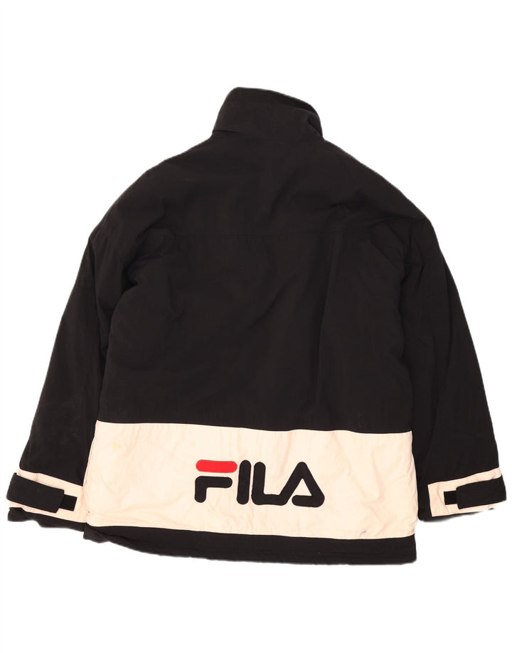 Jaqueta masculina Fila Graphic Padded UK 38 médio preto colorblock nylon