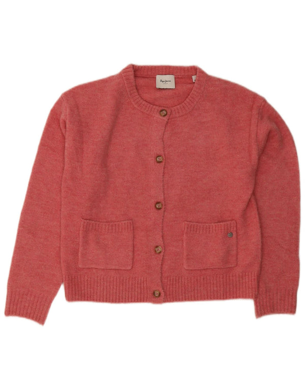 Suéter cardigã feminino PEPE Jeans UK 14 rosa médio